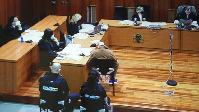 Rubén Calvo Ropero, dormido durante su juicio.