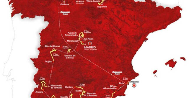 Mapa oficial de la Vuelta a España 2022