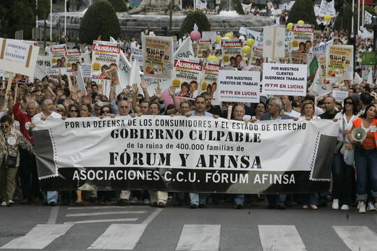 Manifestación Forum y Afinsa 