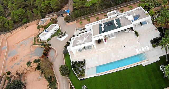 vista aérea de la mansión de Leo Messi