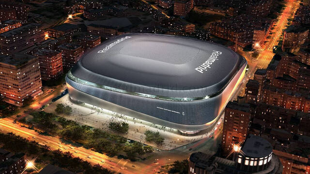 Recreación del estadio Santiago Bernabéu tras la reforma.