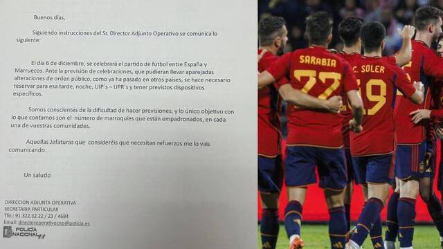 Documento de la policía nacional y la selección española.