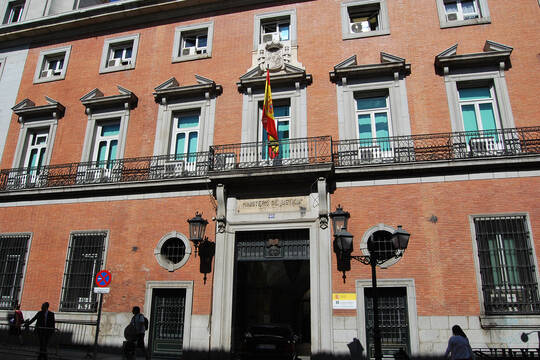 Fachada del Ministerio de Justicia (Madrid). 