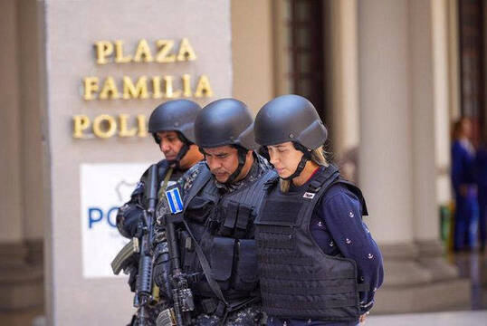 Margarte Chacon, acusada de estar involucrada en la muerte del fiscal paraguayo Marcelo Pecci. Foto: Ministerio de Seguridad de El Salvador.