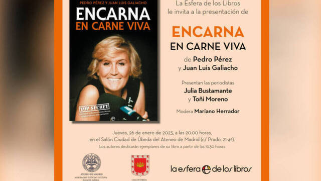 Presentación del libro 'Encarna en carne viva' en Madrid.