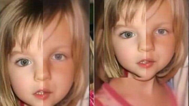 Comparativa de fotos entre Madeleine McCann y Julia Faustyna de niñas.