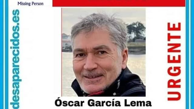Ficha de la desaparición de Óscar García Lema