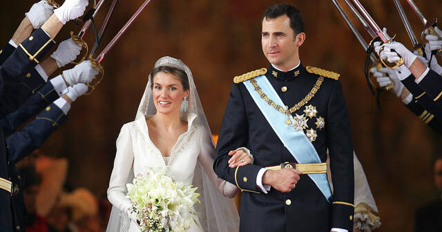 Los reyes Felipe y Letizia en el día de su boda.