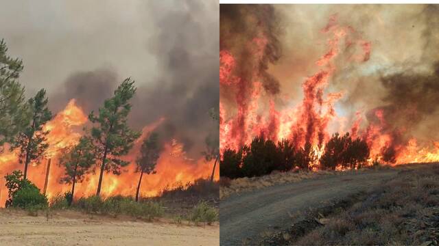 Incendios en las Hurdes y la Sierra de Gata.