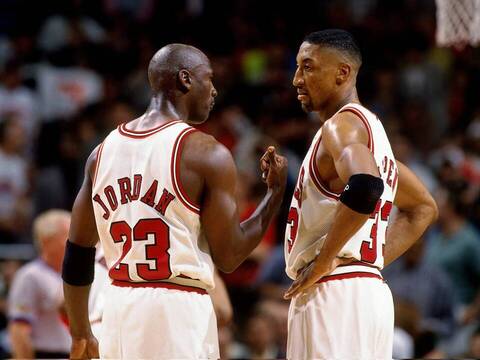 Michael Jordan y Scottie Pippen