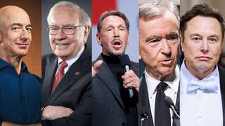 Los cinco multimillonarios más ricos del mundo: Desde Elon Musk o Jeff Bezos a Warren Buffet