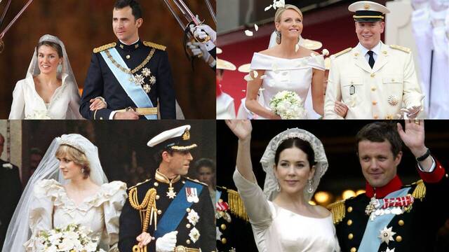 Boda de los reyes de España, príncipes de Mónaco, príncipes de Gales y príncipes herederos de Dinamarca.