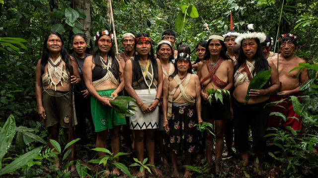 Miembros de la tribu Waorani