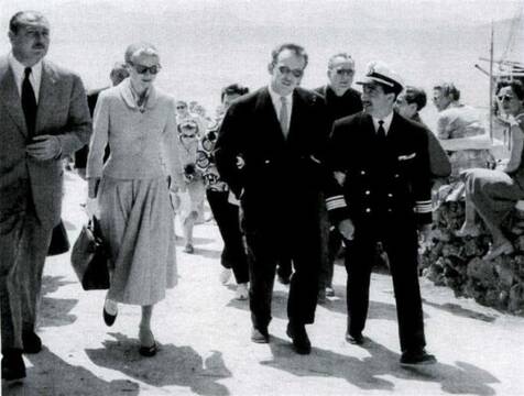 Los príncipes de Mónaco a su llegada al Hotel Formentor.