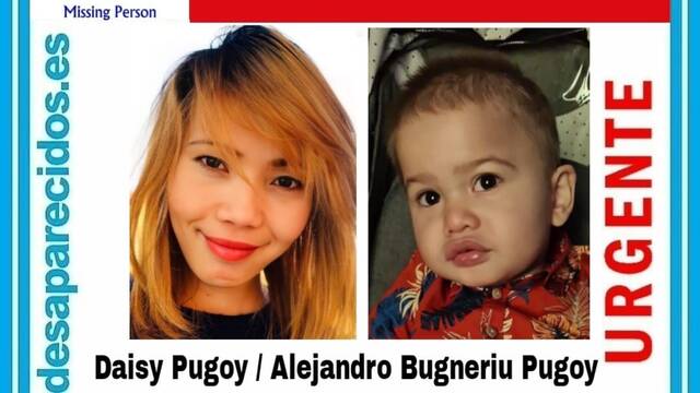 Daisy Pugoy y su hijo Alejandro Burgneriu Pugoy.
