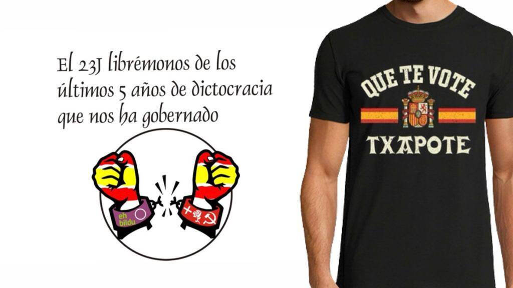 Negocio tras 'que te vote Txapote':Web y camisetas contra Sánchez | El  Cierre Digital