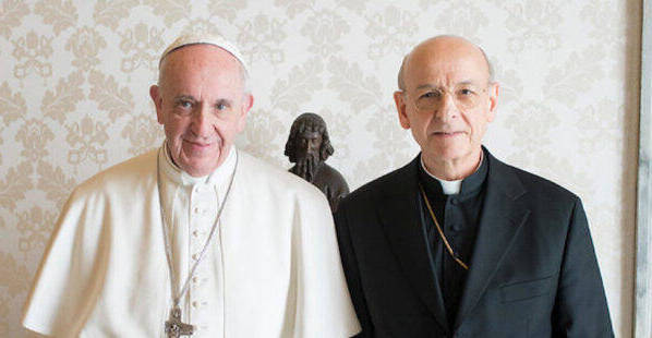 El Papa Francisco junto al líder el Opus Dei, Fernando Ocáriz Braña