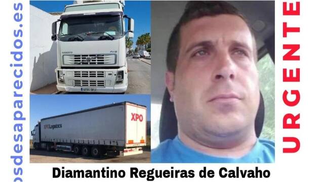 Diamantino Regueiras de Calvaho y su camión.
