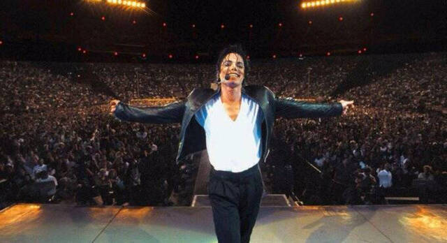 Michael Jackson durante su último concierto.