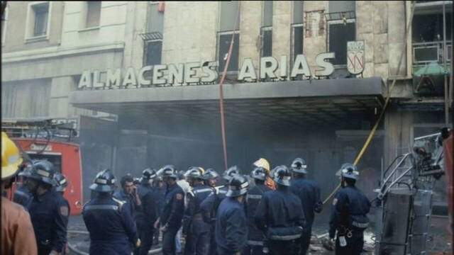 Incendio de Almaceces Arias en 1987. 