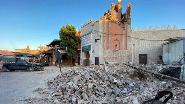 Imagen de una de las zonas afectadas por el terremoto en Marruecos.