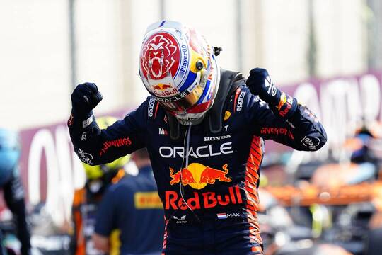 Max Verstappen, en su décima victoria consecutiva en el GP de Italia de este año.