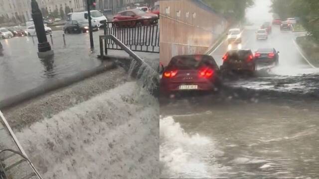 Inundaciones en Madrid por las fuertes precipitaciones.