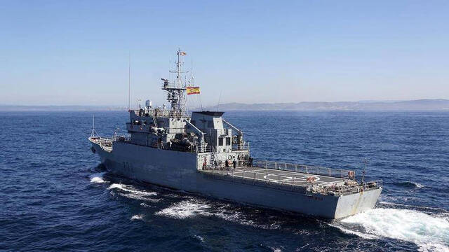 Buque Centinela español que localizó de nuevo al submarino Kilo II en Galicia