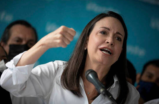 María Corina Machado, candidata del partido Vente Venezuela, opositora de Nicolás Maduro