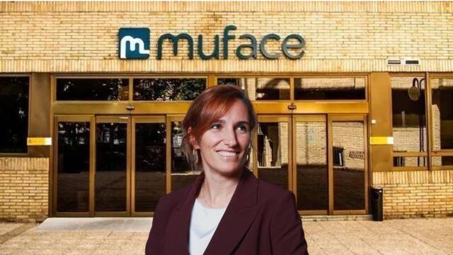 Muface y la nueva ministra de Sanidad, Mónica García.