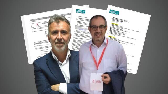 Montaje sobre los contratos públicos adjudicados, Victor Torres y Rafael Nogales.