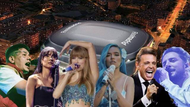 Duki, Aitana, Taylor Swift, Karol G, Luis Miguel y Manuel Carrasco, los artistas que actuarán en el Santiago Bernabéu en 2024.