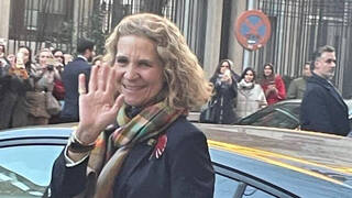 Las fotos y vídeos del esperado encuentro de la Familia Real española casi al completo por el 60 cumpleaños de la infanta Elena