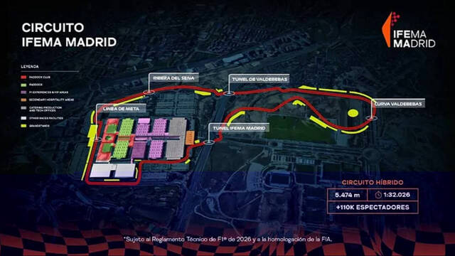 / El nuevo circuito de Ifema que albergará el Gran Premio de España de F1.