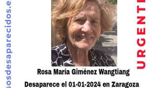 Un mes sin noticias anciana Rosa M. Giménez: "Creemos que nadie le ha hecho daño"