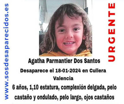Cartel de SOS Desaparecidos de Agatha Parmantier, supuestamente desaparecida el pasado 18 de enero