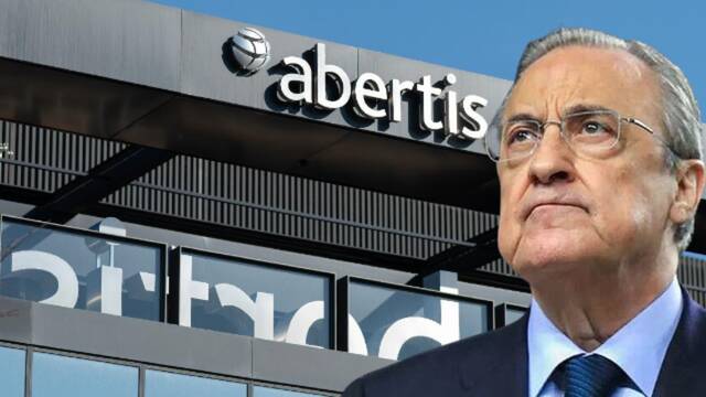 Montaje sobre Abertis y el presidente del Real Madrid Florentino Pérez. 