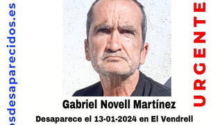 Hallan un cadáver en El Vendrell que podría corresponder al desaparecido Gabriel Novell