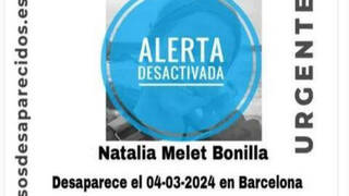 Localizan ilesa a la menor desaparecida en Barcelona Natalia Melet, gracias al grupo Estopa y a las redes