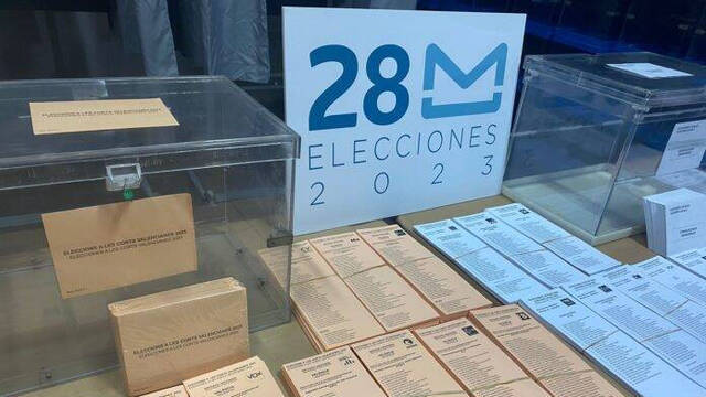 Imagen de una urna durante las elecciones del pasado 28-M