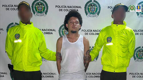 / Autoridades colombianas y el sicario Juan Diablo.