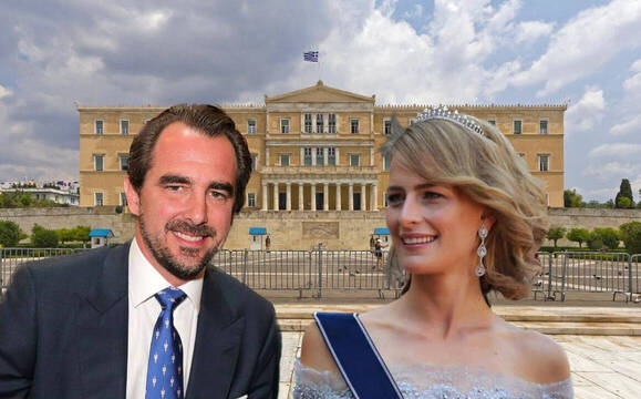 Montaje del príncipe Nicolás de Grecia y la publicista Tatiana Blatnik, recientemente divorciados