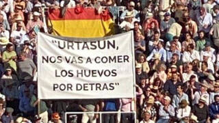 Polémica pancarta contra Urtasun en Las Ventas: "No fuimos los del 7, hubo infiltrados de la empresa"